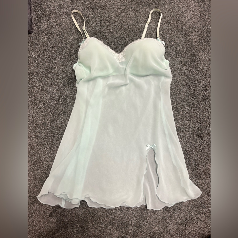Sheer Light Blue Lingerie Top